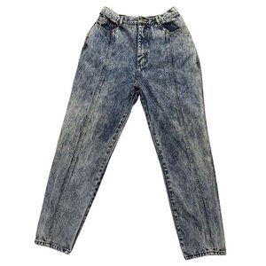 VTG 80s PS Gitano Jeans Acid Wash Hi Rise Tapered Leg Size 14R Rocker Retro